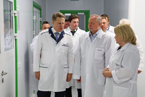 Запуск нового производства при участии министра здравоохранения РФ и губернатора Санкт-Петербурга